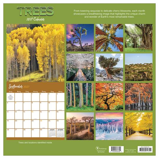 2027 Trees Wall Calendar